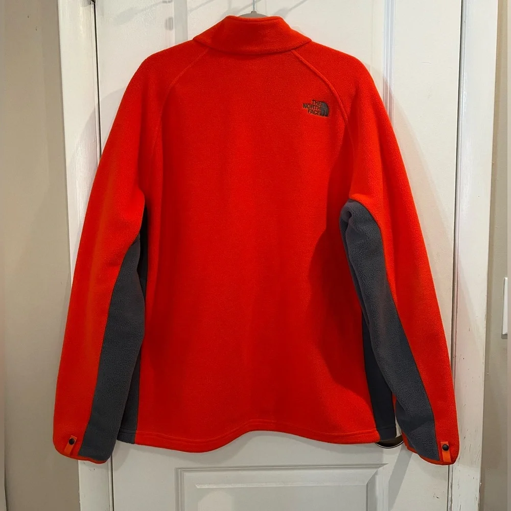 The North Face Men’s Two Tone Microfleece Active Zip Jacket Sz XL Orange Gray